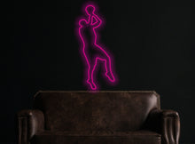 Load image into Gallery viewer, Basketball Player Neon Sign, Basketball Enthusiast LED Neon Sign, Basketball Player Silhouette Neon Sign

