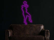 Load image into Gallery viewer, Basketball Player Neon Sign, Basketball Enthusiast LED Neon Sign, Basketball Player Silhouette Neon Sign
