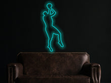 Load image into Gallery viewer, Basketball Player Neon Sign, Basketball Enthusiast LED Neon Sign, Basketball Player Silhouette Neon Sign

