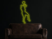Load image into Gallery viewer, Basketball Player Neon Sign, Basketball Enthusiast LED Neon Sign, Basketball Player Silhouette Neon Sign
