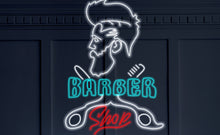 Load image into Gallery viewer, Barbershop neon sign, salon and barbershop led neon sign, salon neon sign, barber neon lights
