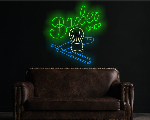Barber Shop Neon Sign, Barber Shop LED Light, Personalized Salon Barber Sign, Decoration For Barber Shop