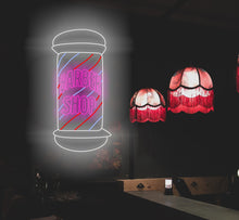 Load image into Gallery viewer, Barbers Pole neon sign, barber&#39;s pole led sign, hairdressing salon led light, barbershop neon sign
