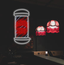 Load image into Gallery viewer, Barbers Pole neon sign, barber&#39;s pole led sign, hairdressing salon led light, barbershop neon sign
