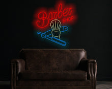 Load image into Gallery viewer, Barber Shop Neon Sign, Barber Shop LED Light, Personalized Salon Barber Sign, Decoration For Barber Shop
