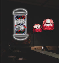 Load image into Gallery viewer, Barbers Pole neon sign, barber&#39;s pole led sign, hairdressing salon led light, barbershop neon sign
