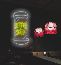 Load image into Gallery viewer, Barbers Pole neon sign, barber&#39;s pole led sign, hairdressing salon led light, barbershop neon sign
