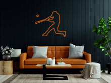 Load image into Gallery viewer, Baseball Player LED ligth neon sign | gaming room led lamp, wall decor, decoration for boys room neonartUA
