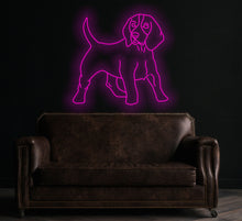Load image into Gallery viewer, Dog neon sign, Dog beagle neon sign, Dog Led Neon Lights, Animal Signs, Nursery Wall Decoration, Puppy Dog Neon Sign Wall Decoration
