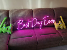 Load image into Gallery viewer, Best day ever neon sign, neon for wedding, neon lettering for wedding, beautiful phrase for the wedding
