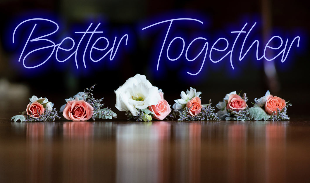 Better Together Neon Sign, Forever United Neon Sign, Solidarity Illuminated Neon Sign, Together We Shine Neon Sign, United as One Neon Sign
