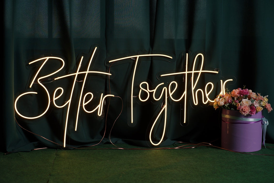 Better together neon sign, Neon decorations, Neon sign bedroom, Better Together, Above Bed Art neonartUA