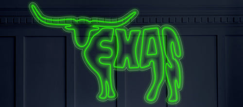 Texas Longhorn Bull Neon Light, Bull Neon Sign, Texas Longhorn Bull Wall Sign, Western Neon Sign,American Football Neon sign