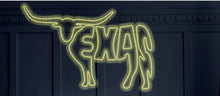 Load image into Gallery viewer, Longhorn Bull Texas Neon sign, Bull Neon Sign, Texas Longhorn Bull Wall Sign, Western Neon Sign,American Football Neon sign
