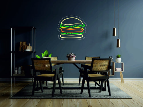Hamburger Neon Sign, burger neon sign - Food Neon neonartUA