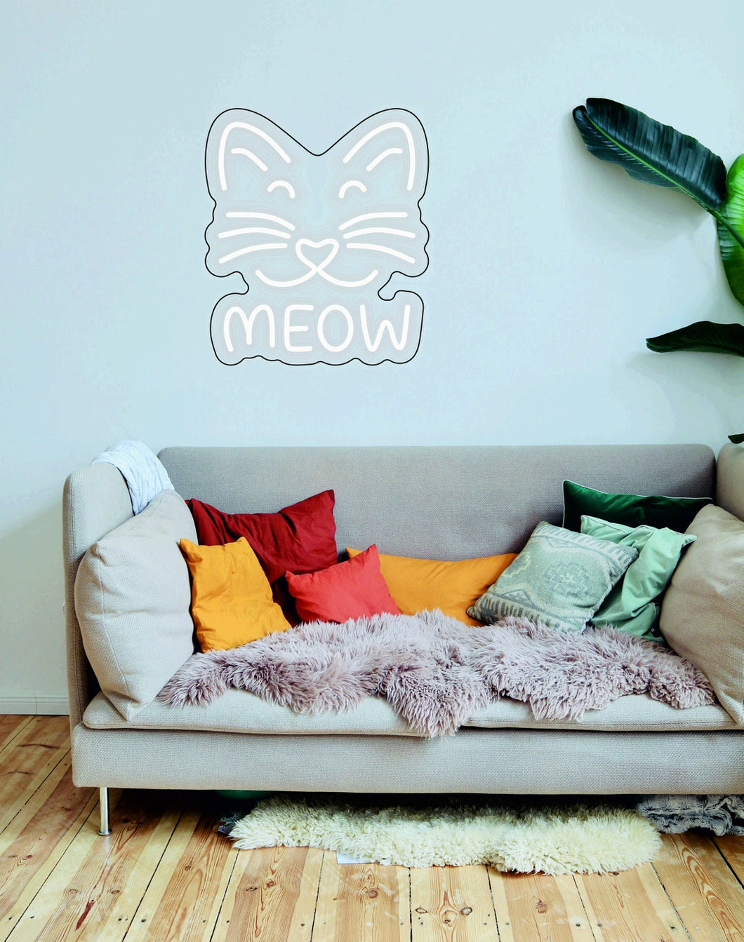 Meow, Kitty Cat - LED neon sign, kids room decor, gift for child neonartUA