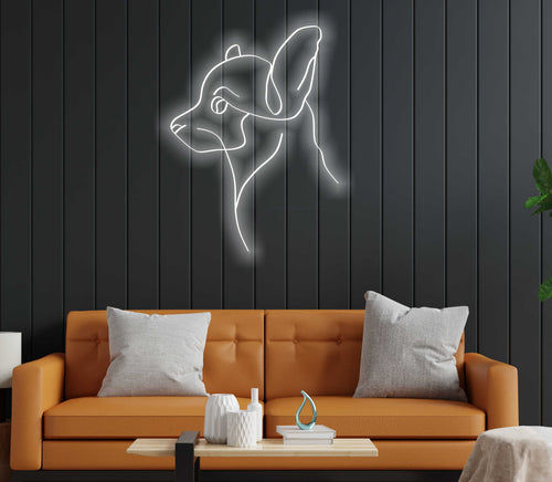 Chihuahua, Puppy Small Dog, Pet Owner Gift, LED Night Neon, Bedside, Bedroom Lamp