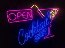 Load image into Gallery viewer, Neon Cocktail Sign, Neon sign cocktail bar, Neon Bar Signs
