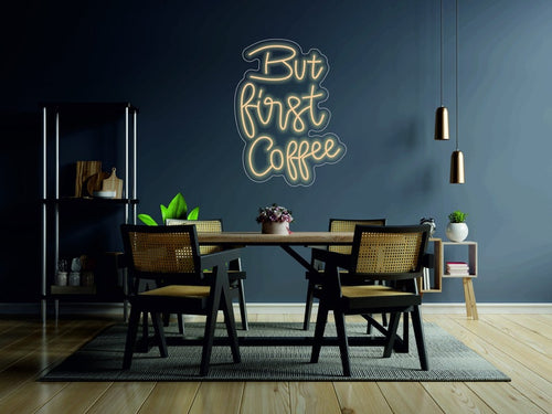 But First Coffee - LED neon sign for Cafe, Custom Coffee neon sign neonartUA