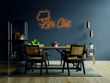 Load image into Gallery viewer, Let&#39;s Cook - Led Neon Sign, Decor for Kitchen, Wall Sign for Restaurant neonartUA
