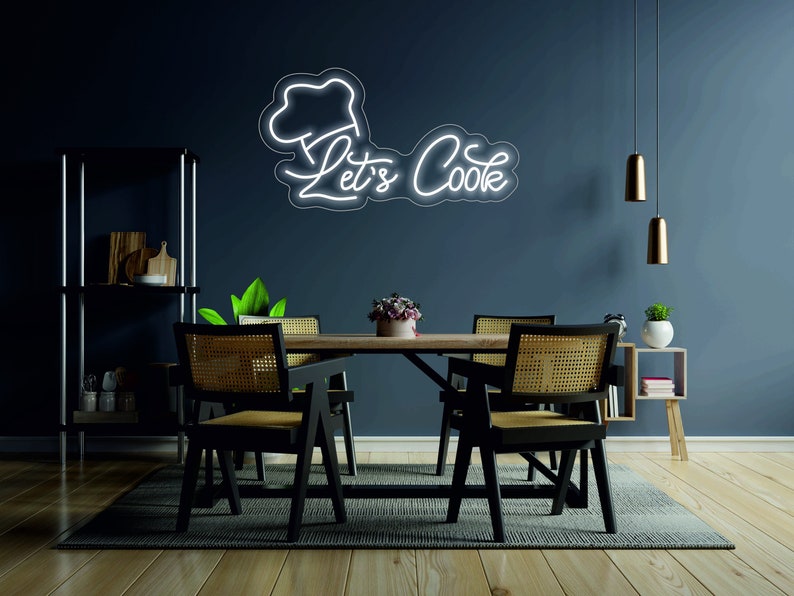 Let's Cook - Led Neon Sign, Decor for Kitchen, Wall Sign for Restaurant neonartUA