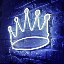 Load image into Gallery viewer, Crown neon sign,Crown neon light,Crown led sign,Crown led light,Crown wall art,Crown wall decor,Neon sign bedroom,Led neon sign wall decor
