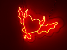 Load image into Gallery viewer, Devil Neon Sign - Wedding Custom Neon Sign, Angel and Demon, Led Neon Light, Heart Neon Sign, Wall Decor, Valentine&#39;s Day Gift
