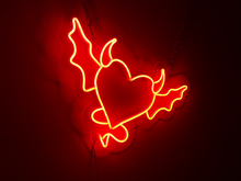 Load image into Gallery viewer, Devil Neon Sign - Wedding Custom Neon Sign, Angel and Demon, Led Neon Light, Heart Neon Sign, Wall Decor, Valentine&#39;s Day Gift
