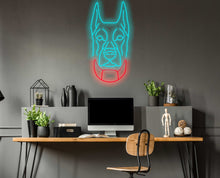 Load image into Gallery viewer, Doberman Neon Sign, Dog Neon Sign, Pet Neon light, Dog Home Decor, Dog Gift, animal neon sign
