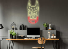 Load image into Gallery viewer, Doberman Neon Sign, Dog Neon Sign, Pet Neon light, Dog Home Decor, Dog Gift, animal neon sign
