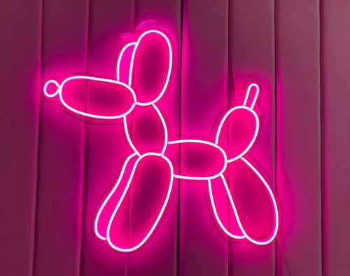 Balloon dog neon sign