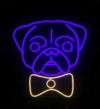 Load image into Gallery viewer, Pug dog pet neon sign, Pet Pug Dog neon lamps
