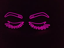 Load image into Gallery viewer, Eyelashes led Neon Sign, Beauty Salon Sign, Custom Neon Sign, Wall Decor, Girl Face &amp; Eyebrows, Decoration in a beauty salon, neonartUA
