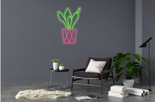 Load image into Gallery viewer, Flowers neon sign, home decor flowers, house plant neon sign, Sansevieria flower neon sign
