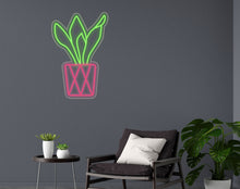 Load image into Gallery viewer, Flowers neon sign, home decor flowers, house plant neon sign, Sansevieria flower neon sign
