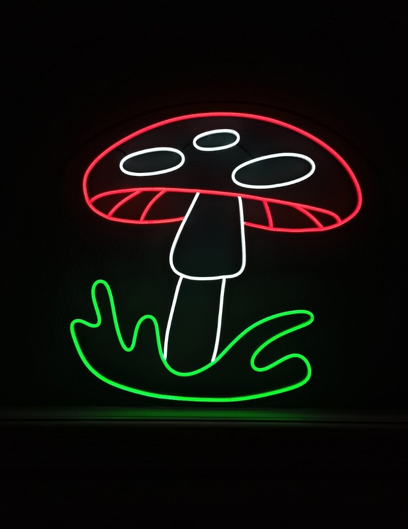 Fly agaric mushroom neon sign