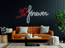 Load image into Gallery viewer, Forever with heart - LED light neon sign neonartUA
