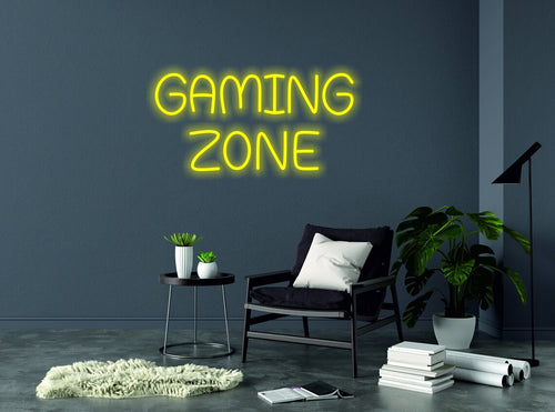 Neon sign inscription-game zone