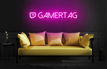Load image into Gallery viewer, Gamertag,Custom Twitch Username Neon Sign, Gamer Led Neon Light Sign, Gamer Decor, Personalized Gift For Gamer, Gift For Him, Game Room Decor
