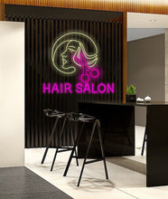Load image into Gallery viewer, Hair Salon Neon sign, Salon Scissors Neon Sign, Barber shop led sign, hairdressing salon neon sign, hair salon shop sign
