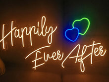 Load image into Gallery viewer, Neon sign, happily ever after neon sign, wedding neon sign, wedding decor neon sign neonartUA
