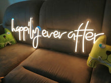 Load image into Gallery viewer, Neon signs, neon sign, happily ever after neon sign, wedding decor neon sign, happily neon signs neonartUA
