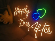Load image into Gallery viewer, Neon sign, happily ever after neon sign, wedding neon sign, wedding decor neon sign neonartUA
