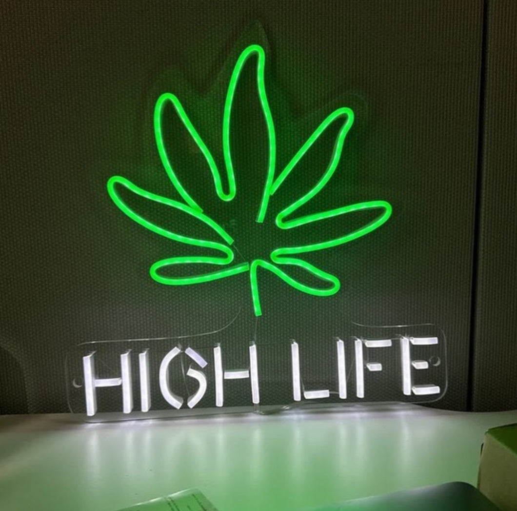 Cannabis neon sign, Neon hemp sign, Hemp leaf neon sign, Weed neon sign, Neon hemp plant