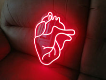 Load image into Gallery viewer, Neon sign led neon heart, Human heart neon sign, neon sign for home decor neonartUA
