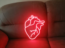 Load image into Gallery viewer, Neon sign led neon heart, Human heart neon sign, neon sign for home decor neonartUA
