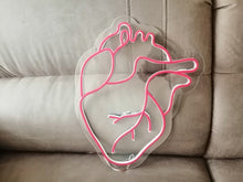 Load image into Gallery viewer, Neon sign led neon heart, Human heart neon sign, neon sign for home decor neonartUA
