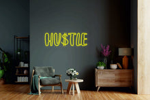Load image into Gallery viewer, Hustle - LED light neon sign, entrepreneur gift, business owner gift, hustle quotes neonartUA
