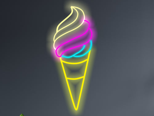 Ice Cream Neon Sign, Ice Cream Led Sign, Ice Cream Wall Decor, Ice Cream Shop Decor, Neon Decoration for Cafes, Neon Lights
