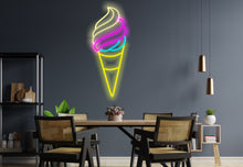 Load image into Gallery viewer, Ice Cream Neon Sign, Ice Cream Led Sign, Ice Cream Wall Decor, Ice Cream Shop Decor, Neon Decoration for Cafes, Neon Lights
